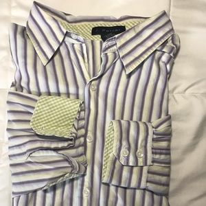 J. Ferrar Dress Shirt XL 17-17 1/2 stripes
